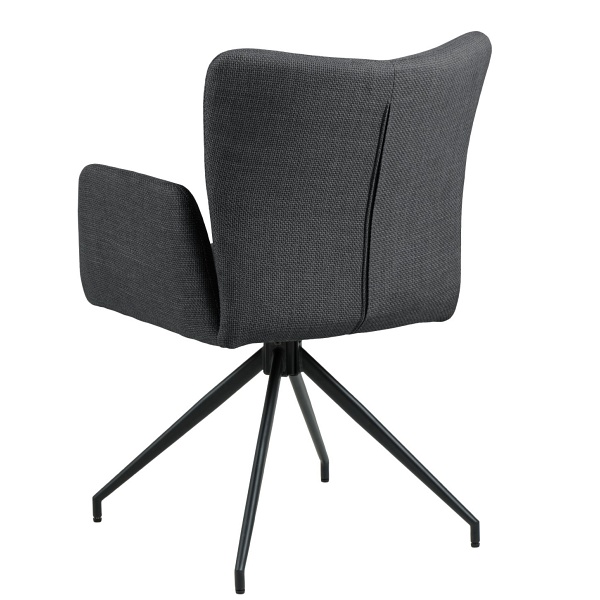 Krzesło Laura z podłokietnikami szary ciemny - ACTONA